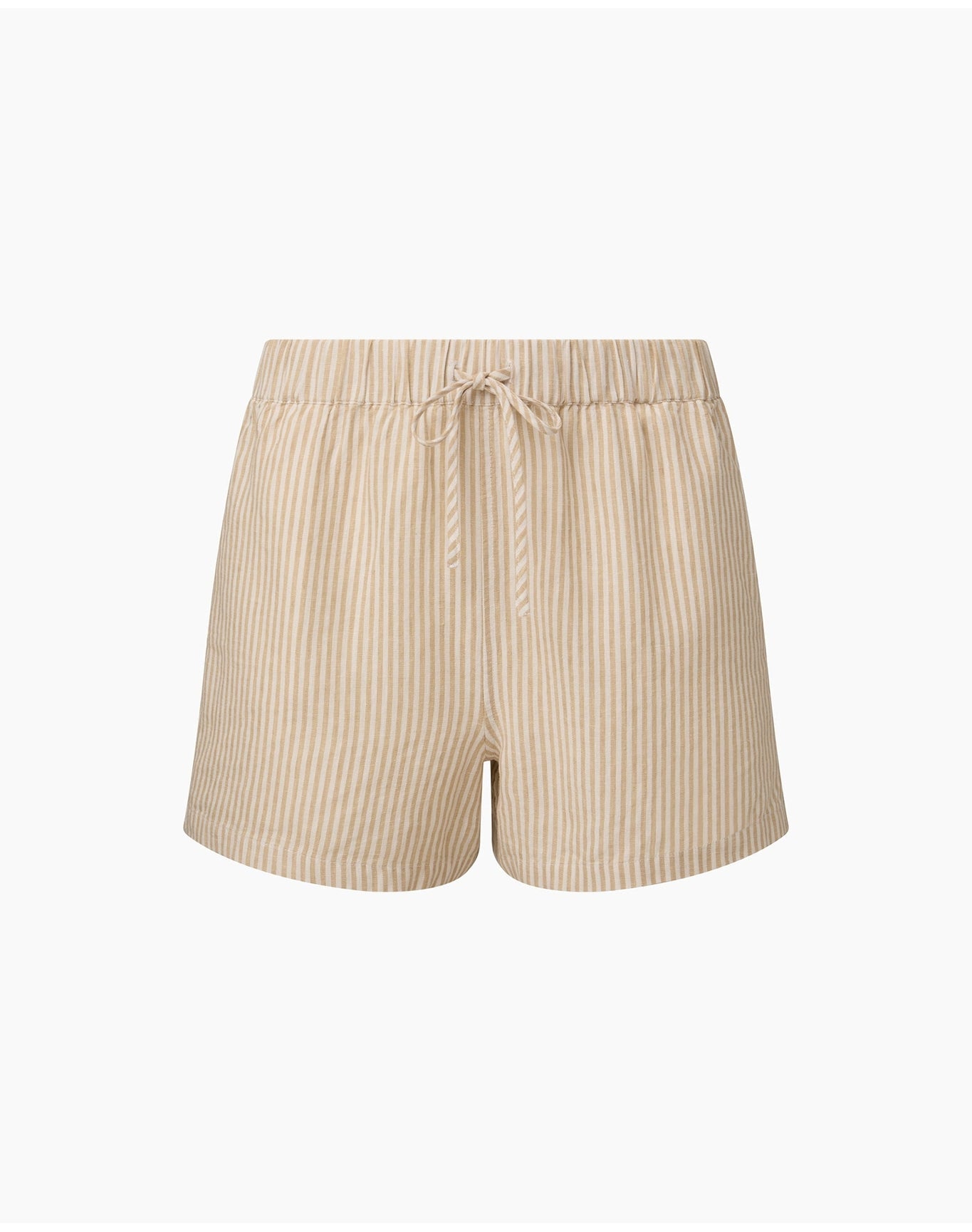 Women | Air Linen Elastic Drawstring Short | Jute White
