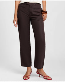 Women | Air Linen Mid Rise Pant | Espresso