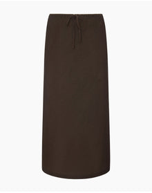 Women | Air Linen Midi Skirt | Espresso