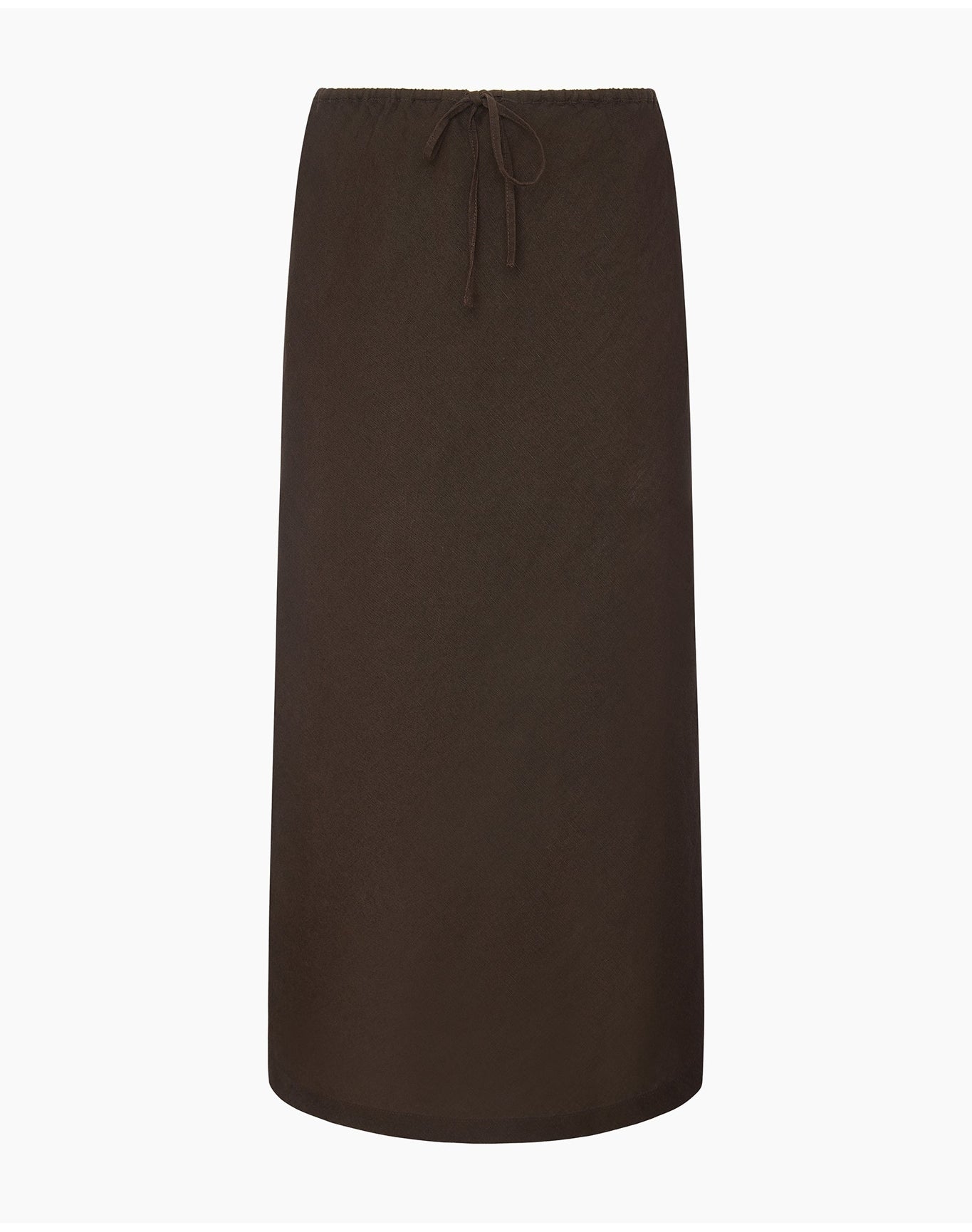 Women | Air Linen Midi Skirt | Espresso