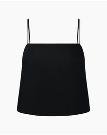 Women | Air Linen Square Neck Tank Top | Black VTAG V2