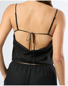 Women | Air Linen Square Neck Tank Top | Black VTAG V2