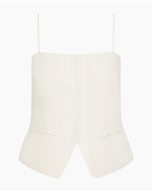 Women | Air Linen Straight Neck Top | Natural