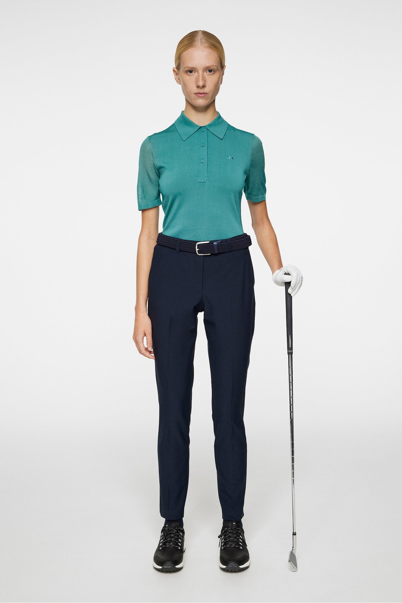 Women | Amandine Knitted Polo | Teal