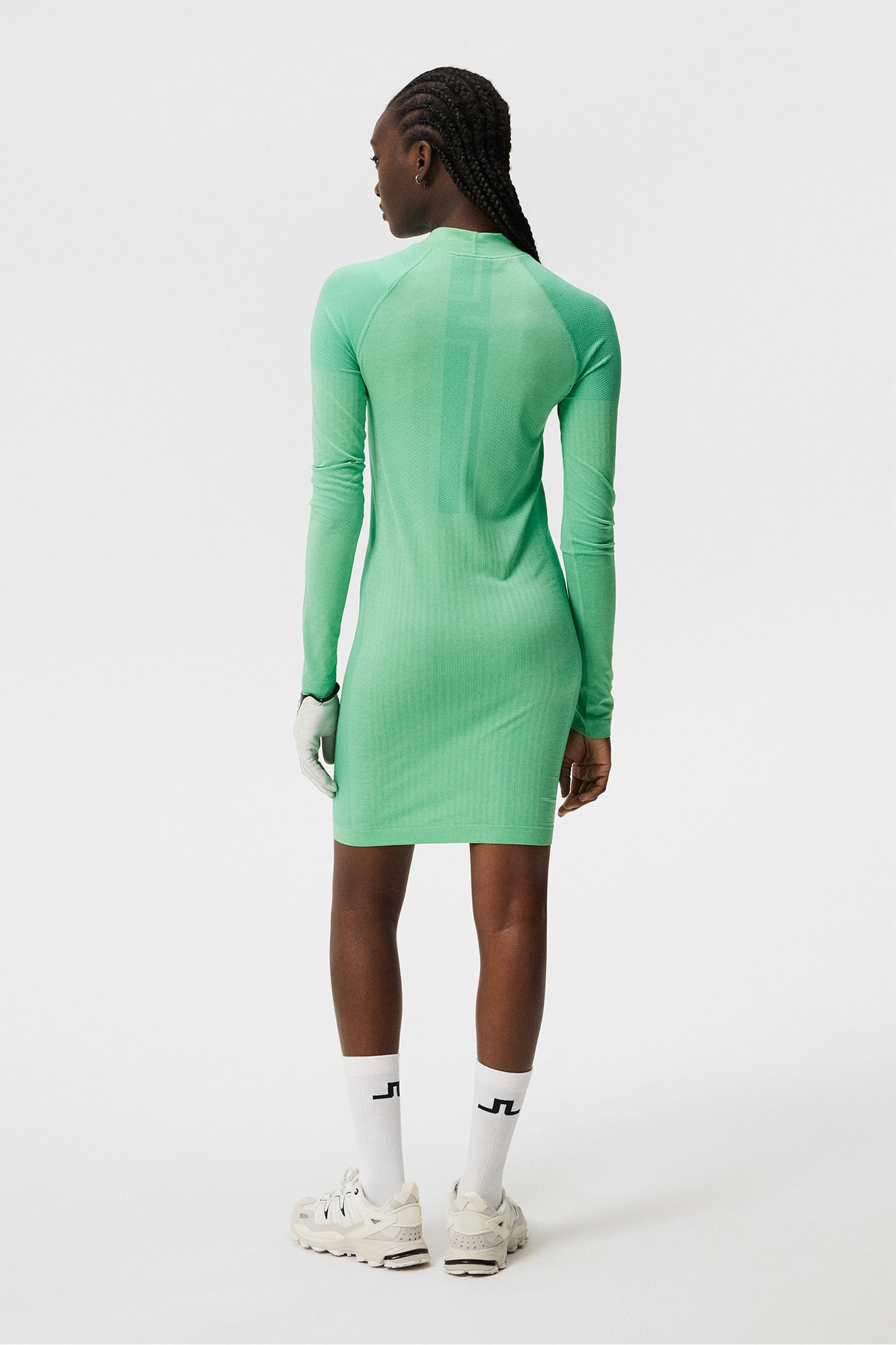 Women | Amber Seamless Dress | Elange | Jade Cream Melange