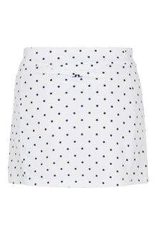 Women | Amelie Golf Skirt Print | Polka Dot White Navy