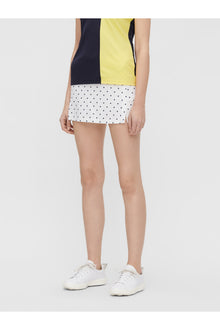 Women | Amelie Golf Skirt Print | Polka Dot White Navy