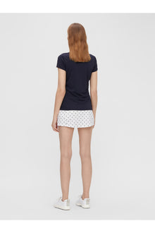 Women | Amelie Golf Skirt Print | Polka Dot White Navy