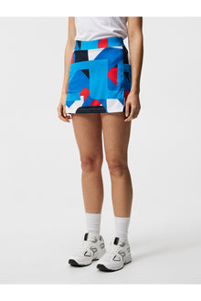 Women | Amelie Mid Print Skirt | Brilliant Blue Big Bridge