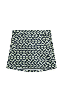 Women | Amelie Mid Print Skirt | Geo JL Navy