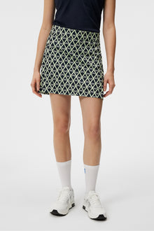 Women | Amelie Mid Print Skirt | Geo JL Navy