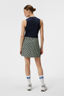 Women | Amelie Mid Print Skirt | Geo JL Navy
