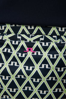 Women | Amelie Mid Print Skirt | Geo JL Navy