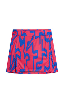 Women | Amelie Mid Print Skirt | Glitch Bridge Pink