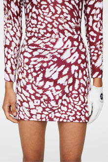 Women | Amelie Mid Print Skirt | Glitch Leo Lime