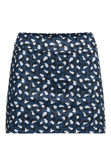 Women | Amelie Print Golf Skirt | Moroccan Blue Animal