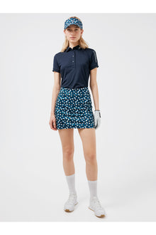 Women | Amelie Print Golf Skirt | Moroccan Blue Animal