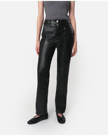 Athena Vegan Leather Pants | Noir