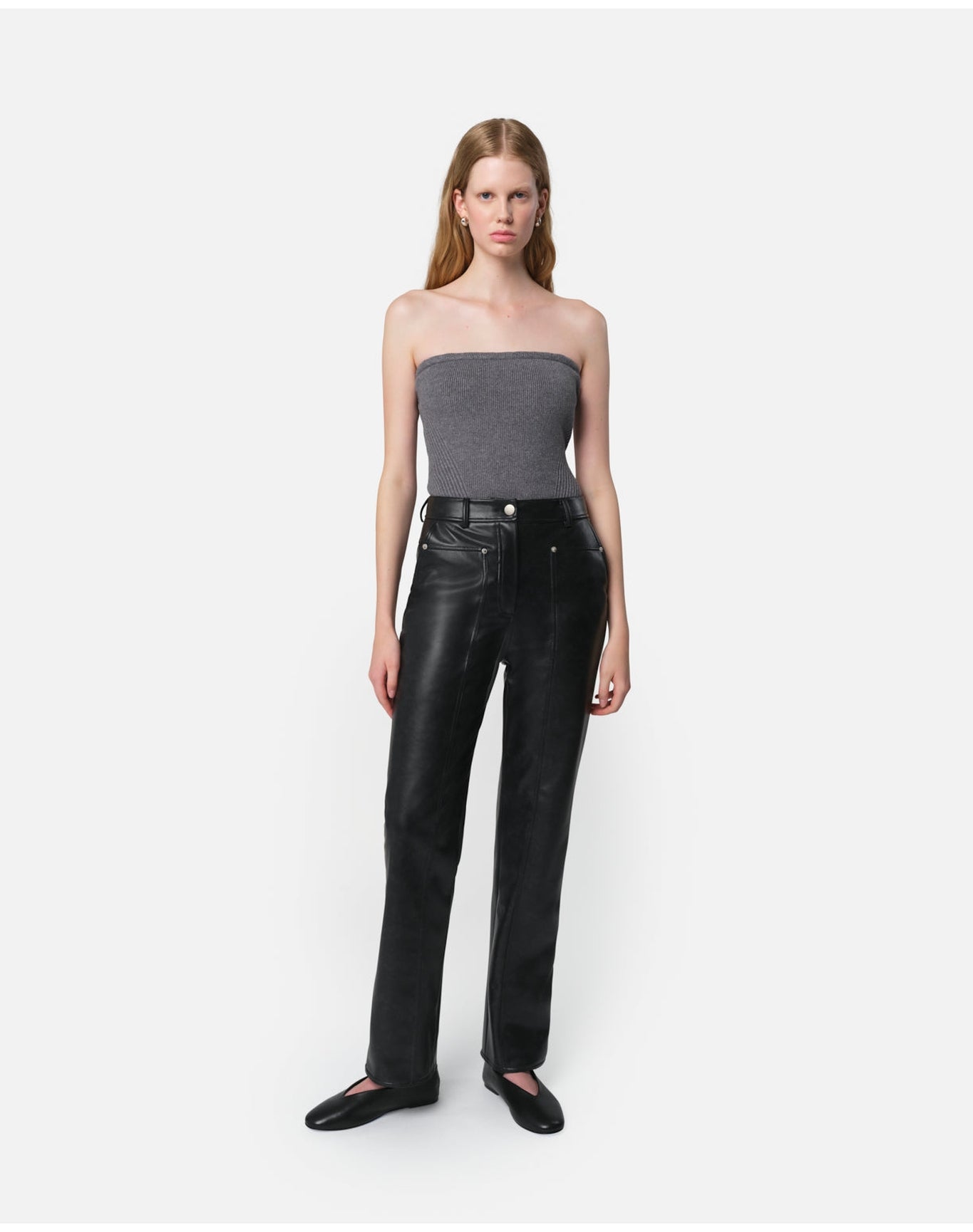 Athena Vegan Leather Pants | Noir