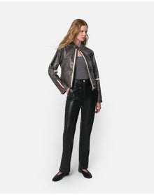 Athena Vegan Leather Pants | Noir