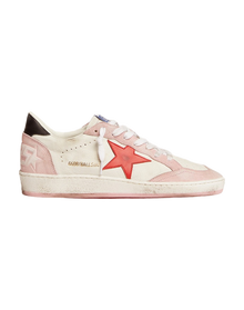 Women | Ball Star White & Baby Pink with Red Star | White x Baby Pink x Red x Black