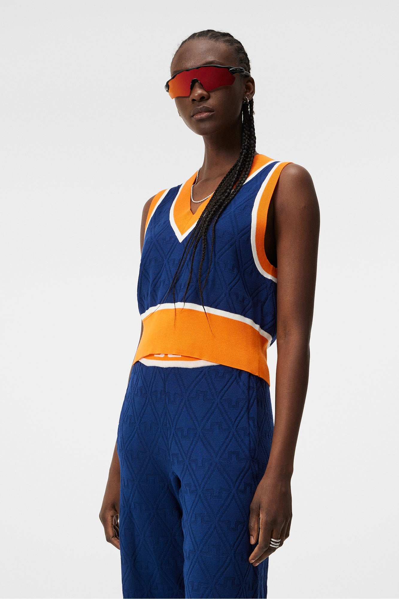 Women | Barbados Knitted Vest | Estate Blue