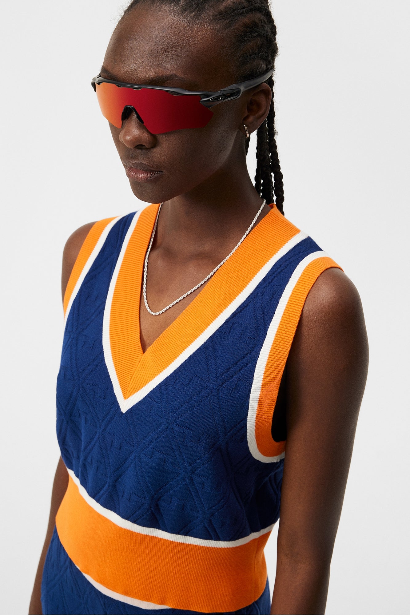 Women | Barbados Knitted Vest | Estate Blue