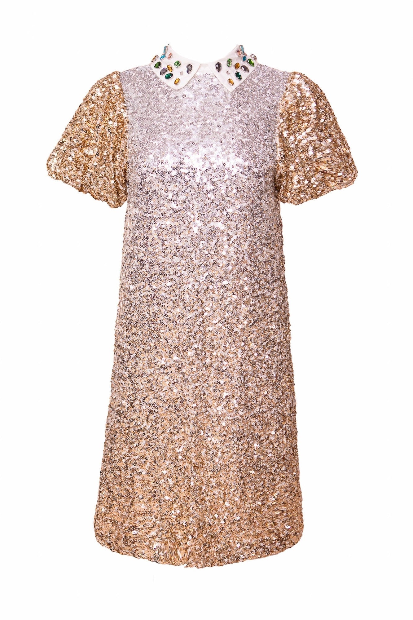 Women | Bedazzle Dress | Silver x Multi