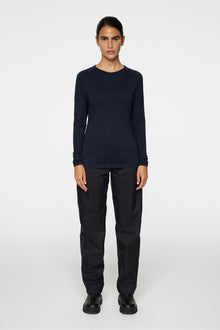 Women | Bella Wool Ls T-Shirt | JL Navy