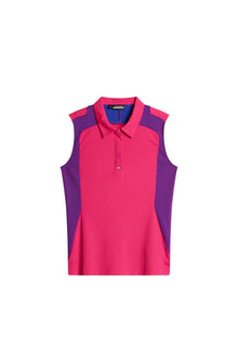 Women | Betsy Sleeveless Polo | Pink Peacock