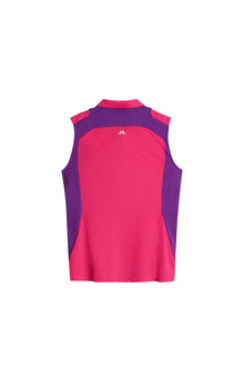 Women | Betsy Sleeveless Polo | Pink Peacock