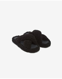 Biba Teddie Slippers | Noir