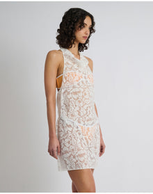 Women | Burnout Cowl Mini Dress | White