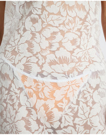 Women | Burnout Cowl Mini Dress | White