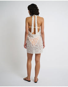 Women | Burnout Cowl Mini Dress | White