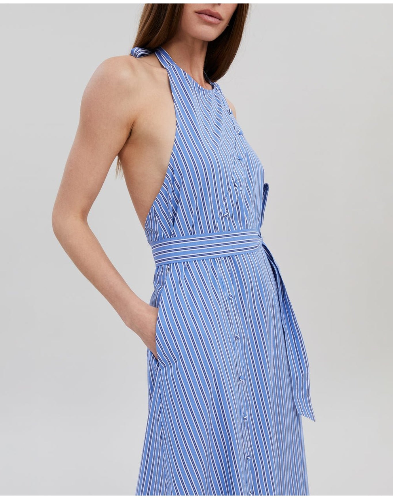Cara Dress | French Navy Stripe
