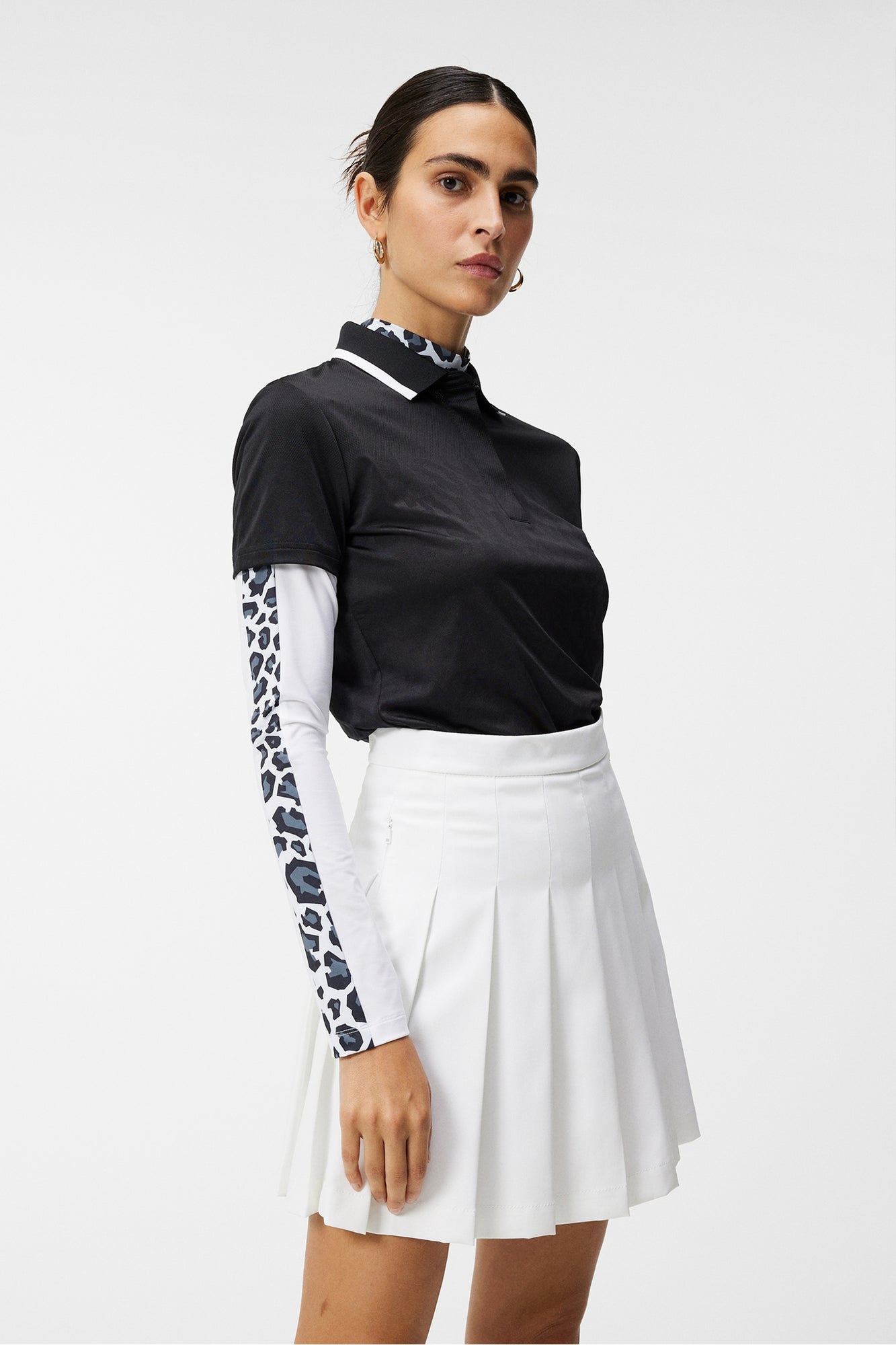 Women | Cecile Jacquard Polo | Black