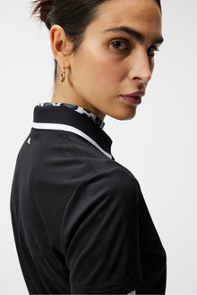 Women | Cecile Jacquard Polo | Black