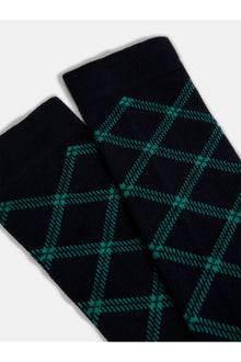 Women | Check Knee Socks | Glenmuir Tartan Teal L