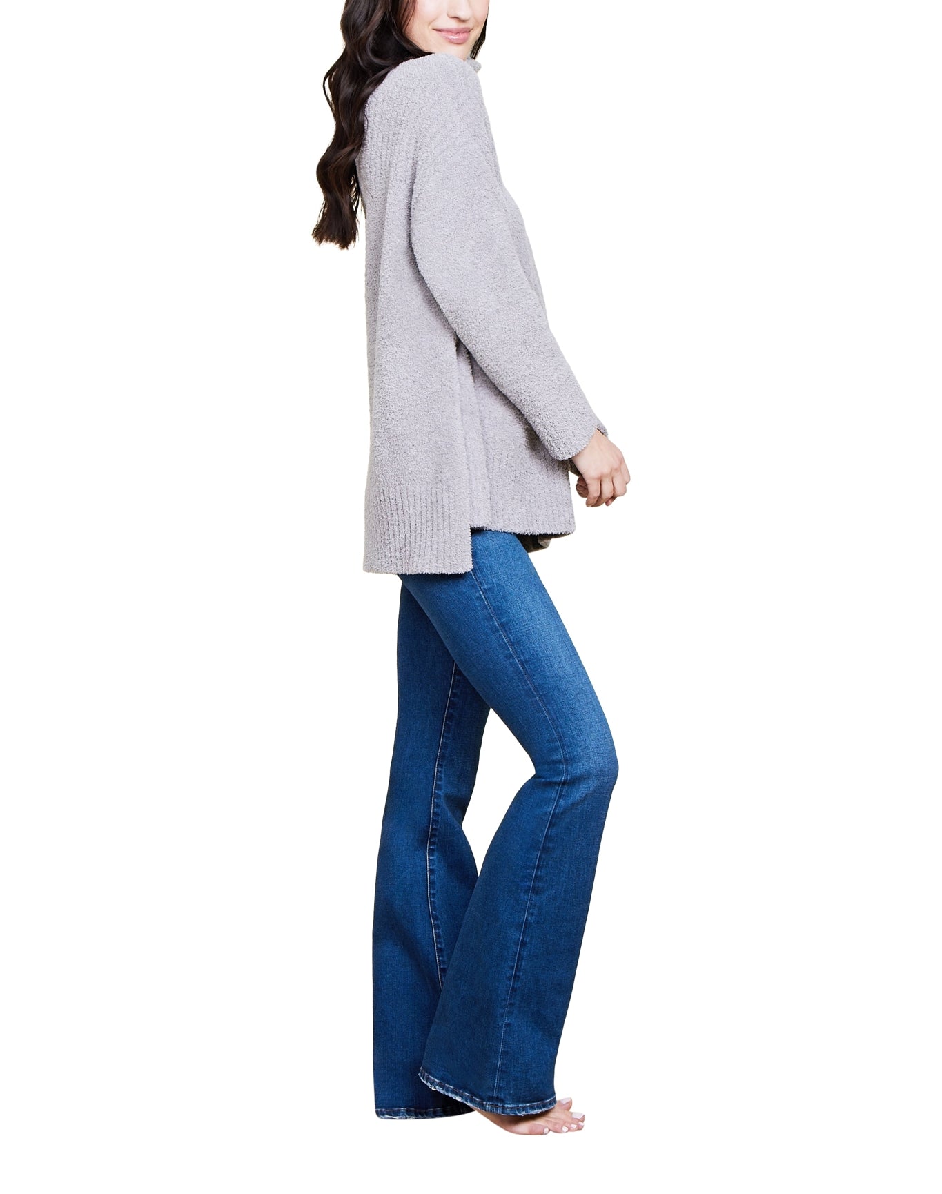 Women | Cozychic High Low Pullover | Dove Gray