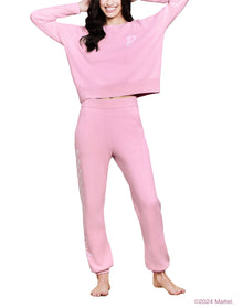 Women | Cozychic Ultra Lite Checkered Barbie Pullover | Barbie Pink