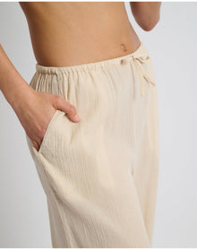 Women | Crinkle Gauze Drawstring Pant | Sandshell