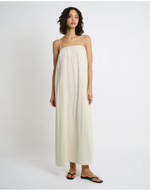 Women | Crinkle Gauze Maxi Dress | Egret