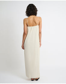 Women | Crinkle Gauze Maxi Dress | Egret