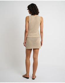 Women | Crochet Knit Mini Skirt | Sandshell