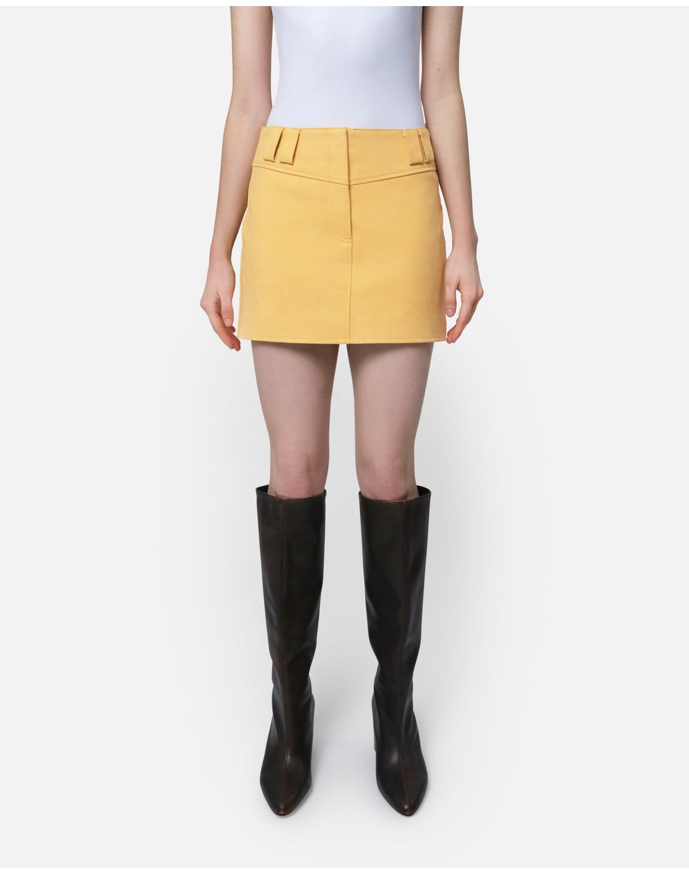 Dani Suede Mini Skirt | Cornsilk