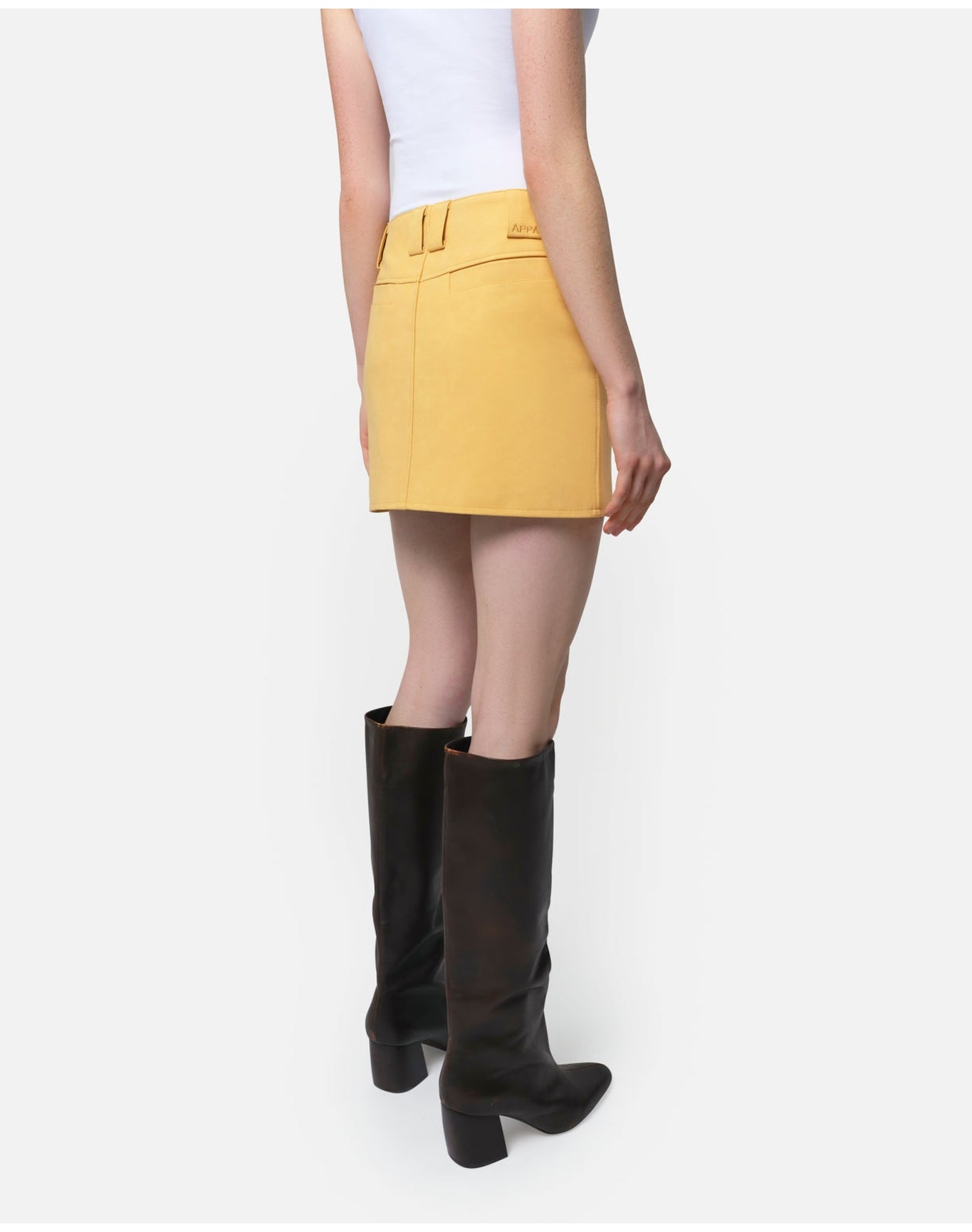 Dani Suede Mini Skirt | Cornsilk