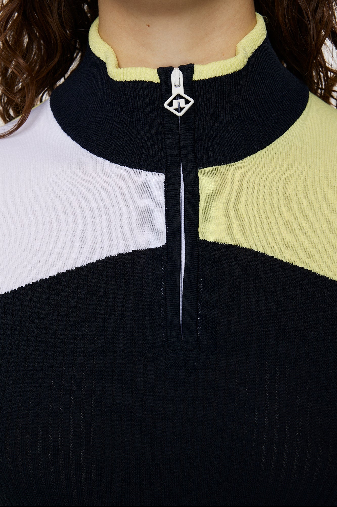 Women | Deborah Knitted Zip Sweater | JL Navy