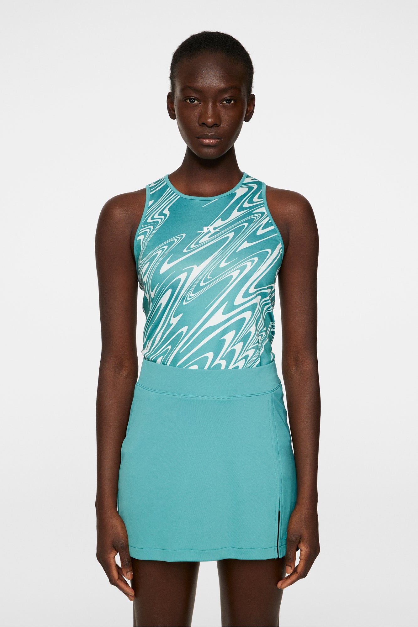 Women | Deia Printed Tank Top | Liquify Teal L