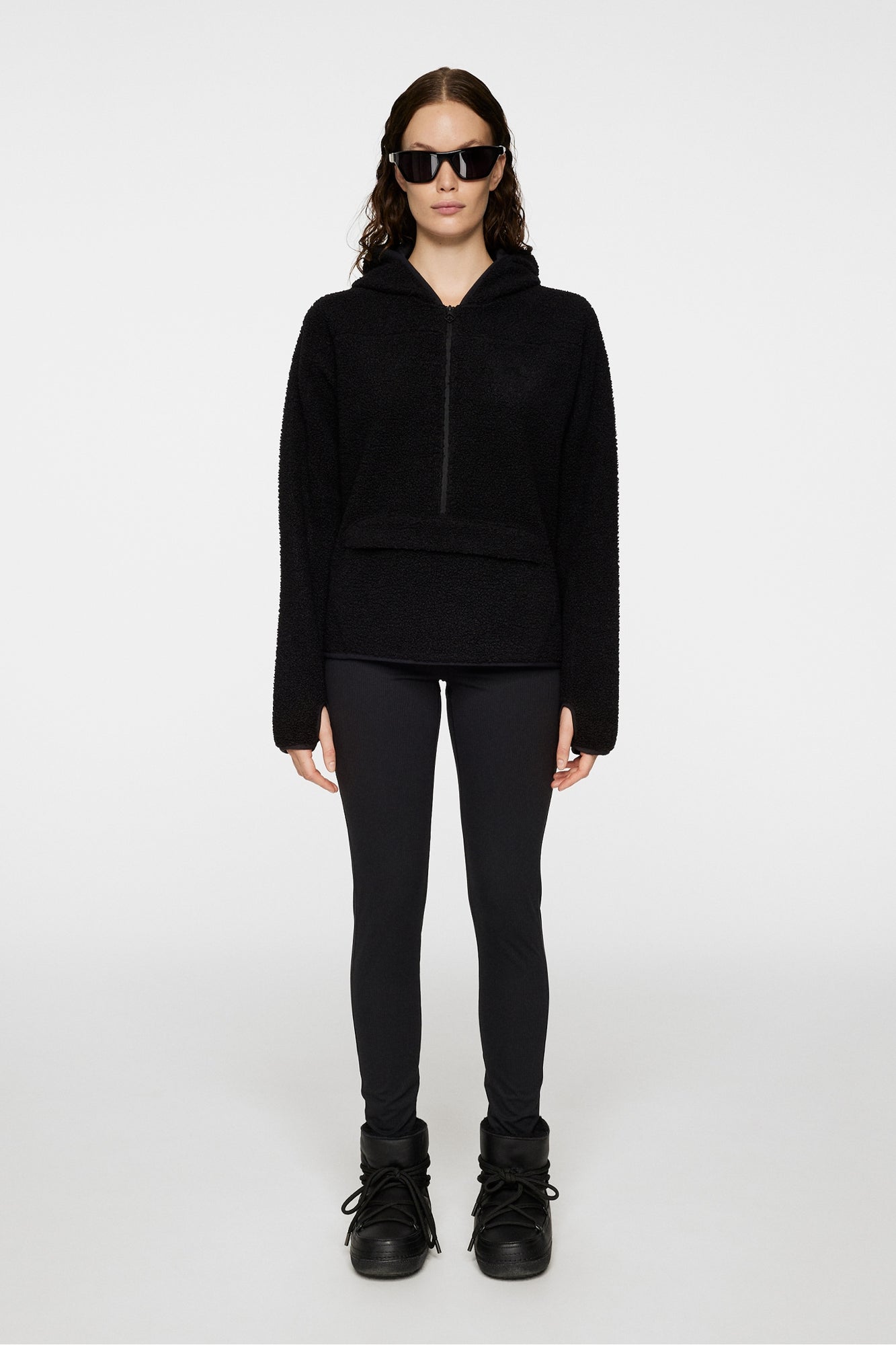 Women | Delise Pile Hoodie | Black